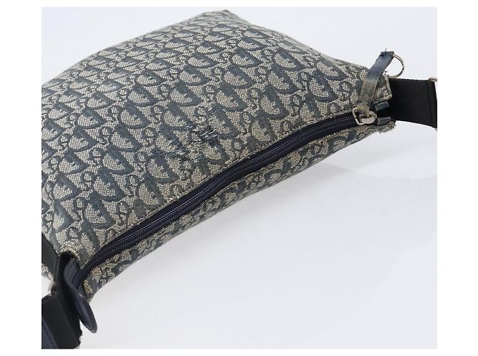 Borsa a tracolla Christian Dior Trotter Canvas Navy Silver Auth 204237 Argento Blu navy - vista 6