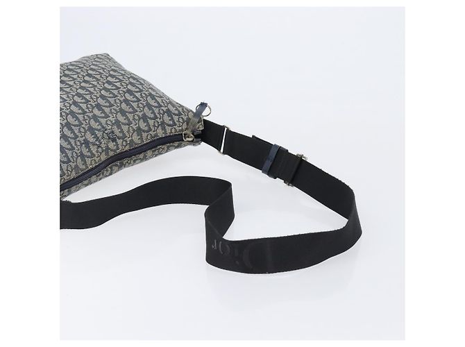 Borsa a tracolla Christian Dior Trotter Canvas Navy Silver Auth 204237 Argento Blu navy - vista 8