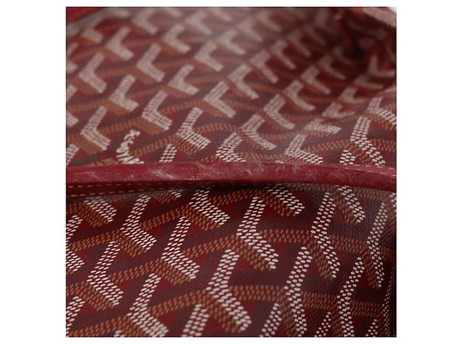Borsa Tote GOYARD Herringbone Saint Louis GM PVC Rossa Auth 204928A Rosso - vista 15