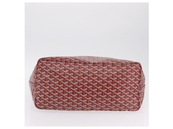 Borsa Tote GOYARD Herringbone Saint Louis GM PVC Rossa Auth 204928A Rosso - vista 17