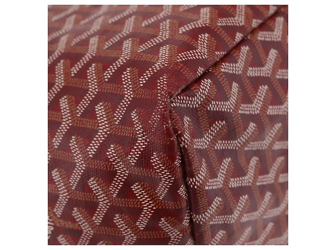 Borsa Tote GOYARD Herringbone Saint Louis GM PVC Rossa Auth 204928A Rosso - vista 18