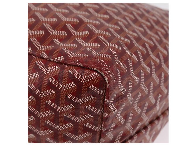 Borsa Tote GOYARD Herringbone Saint Louis GM PVC Rossa Auth 204928A Rosso - vista 19