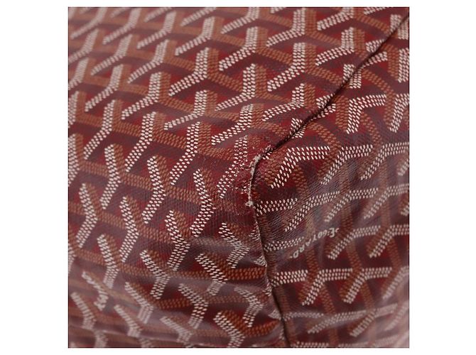 Borsa Tote GOYARD Herringbone Saint Louis GM PVC Rossa Auth 204928A Rosso - vista 20