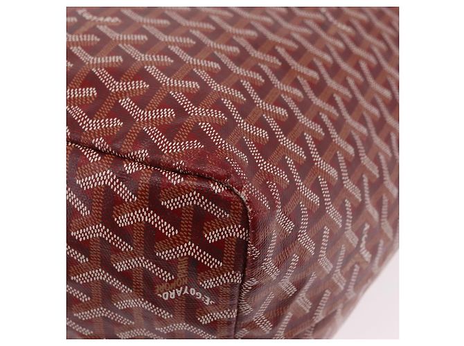 Borsa Tote GOYARD Herringbone Saint Louis GM PVC Rossa Auth 204928A Rosso - vista 21