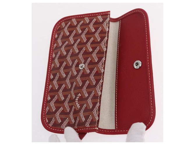 Borsa Tote GOYARD Herringbone Saint Louis GM PVC Rossa Auth 204928A Rosso - vista 29