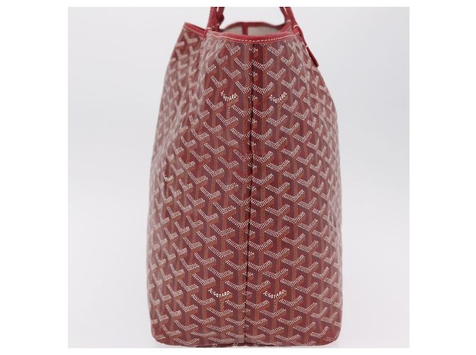 Borsa Tote GOYARD Herringbone Saint Louis GM PVC Rossa Auth 204928A Rosso - vista 4
