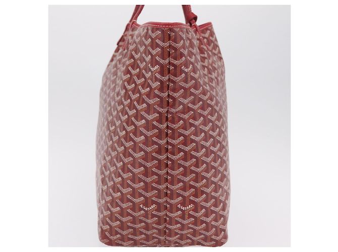 Borsa Tote GOYARD Herringbone Saint Louis GM PVC Rossa Auth 204928A Rosso - vista 6