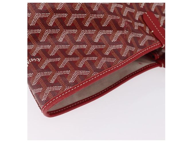 Borsa Tote GOYARD Herringbone Saint Louis GM PVC Rossa Auth 204928A Rosso - vista 8