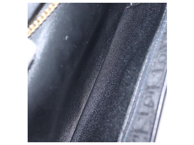 Borsa a tracolla con catena Christian Dior Trotter Canvas Nero Oro Auth ep16211 D'oro - vista 19