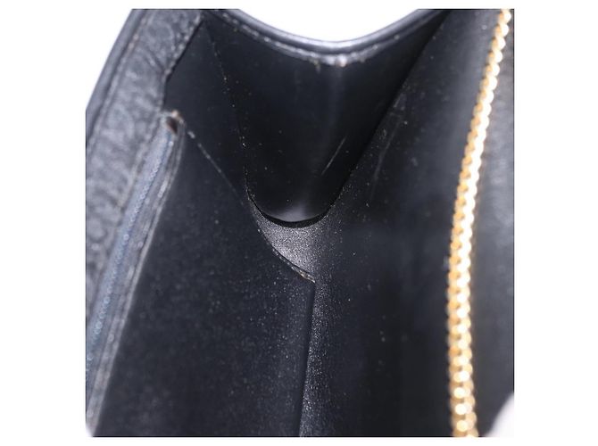 Borsa a tracolla con catena Christian Dior Trotter Canvas Nero Oro Auth ep16211 D'oro - vista 21