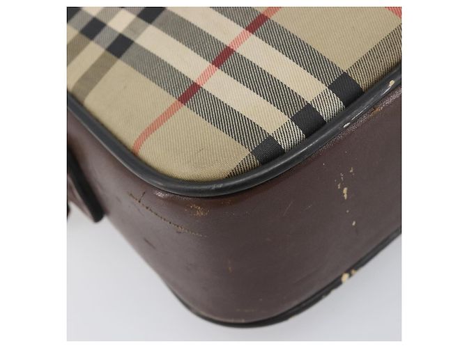 Borsa a tracolla Burberrys Nova Check Canvas Beige Gold Auth 206119 D'oro - vista 16