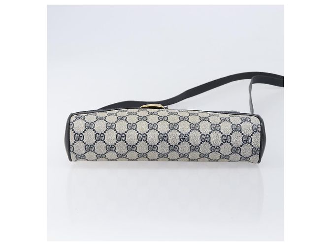 Borsa a tracolla GUCCI GG Supreme PVC Navy Gold Auth ep15976 - vista 10