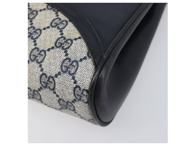 Borsa a tracolla GUCCI GG Supreme PVC Navy Gold Auth ep15976 - vista 11