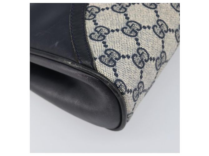 Borsa a tracolla GUCCI GG Supreme PVC Navy Gold Auth ep15976 - vista 12