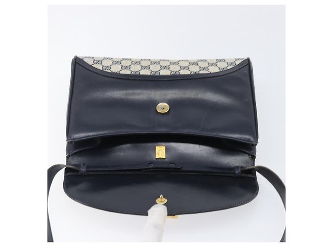 Borsa a tracolla GUCCI GG Supreme PVC Navy Gold Auth ep15976 - vista 18