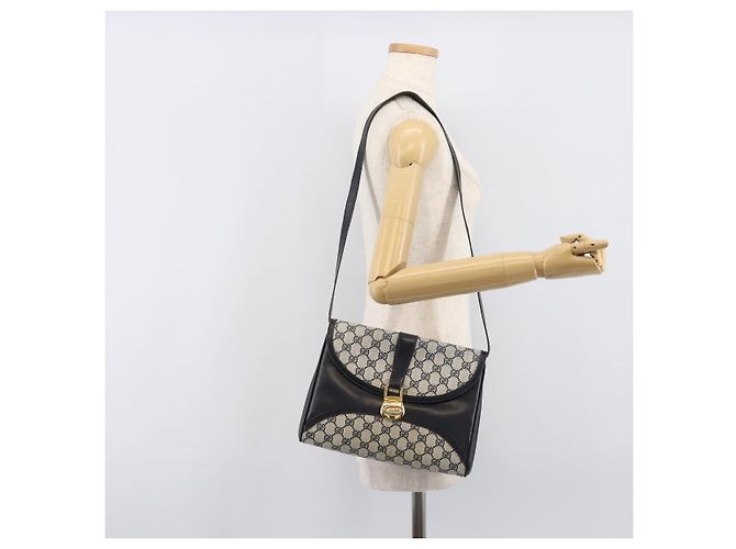 Borsa a tracolla GUCCI GG Supreme PVC Navy Gold Auth ep15976 - vista 26