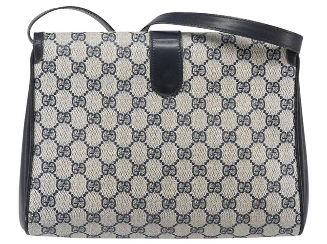 Borsa a tracolla GUCCI GG Supreme PVC Navy Gold Auth ep15976 - vista 3