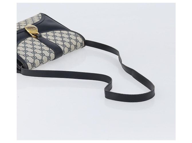 Borsa a tracolla GUCCI GG Supreme PVC Navy Gold Auth ep15976 - vista 7