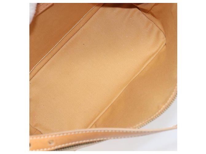 Céline Pouch accessori CELINE Macadam Canvas PVC Leather Beige Gold Auth 206085V D'oro - vista 10
