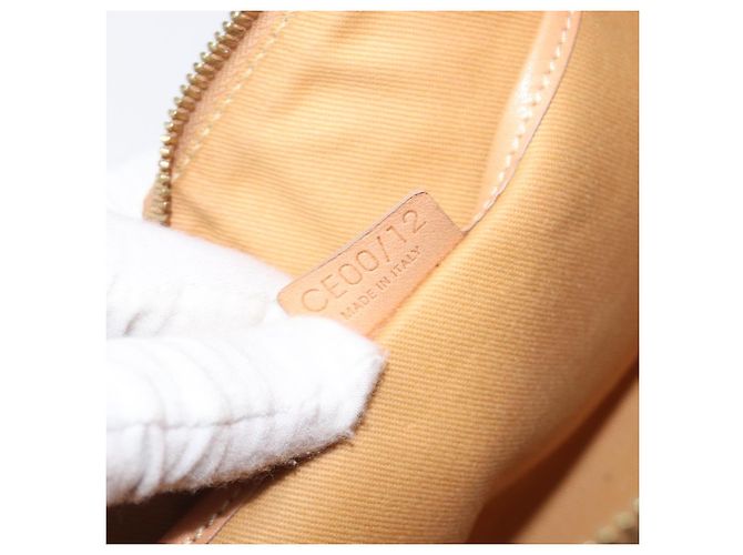 Céline Pouch accessori CELINE Macadam Canvas PVC Leather Beige Gold Auth 206085V D'oro - vista 11