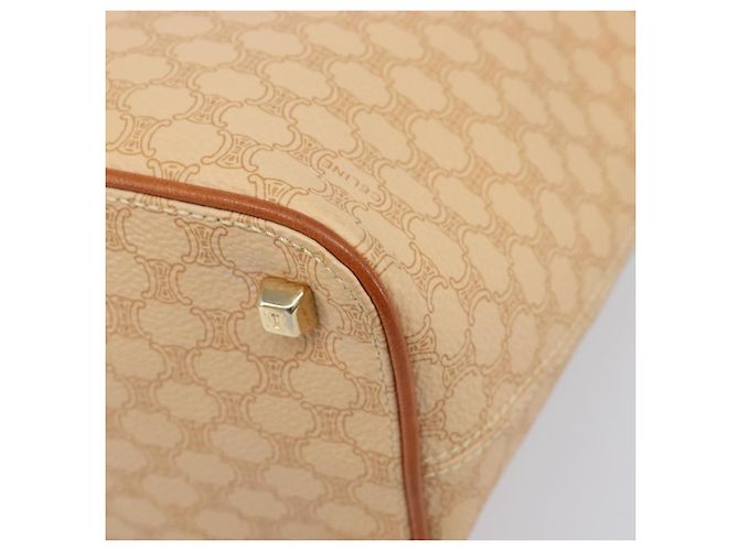 Céline Pouch accessori CELINE Macadam Canvas PVC Leather Beige Gold Auth 206085V D'oro - vista 16