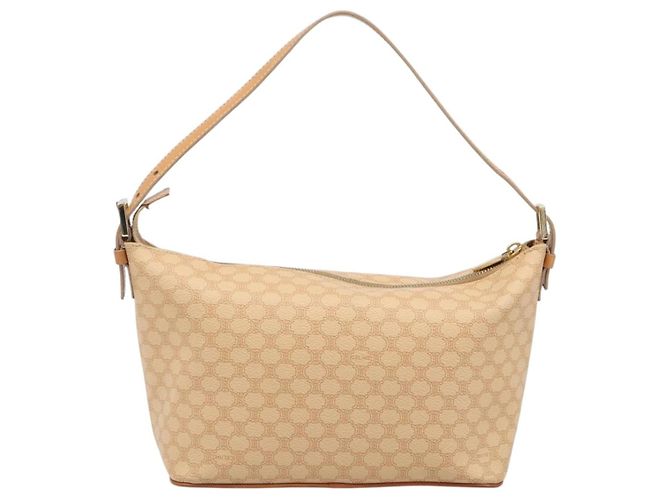 Céline Pouch accessori CELINE Macadam Canvas PVC Leather Beige Gold Auth 206085V D'oro - vista 2