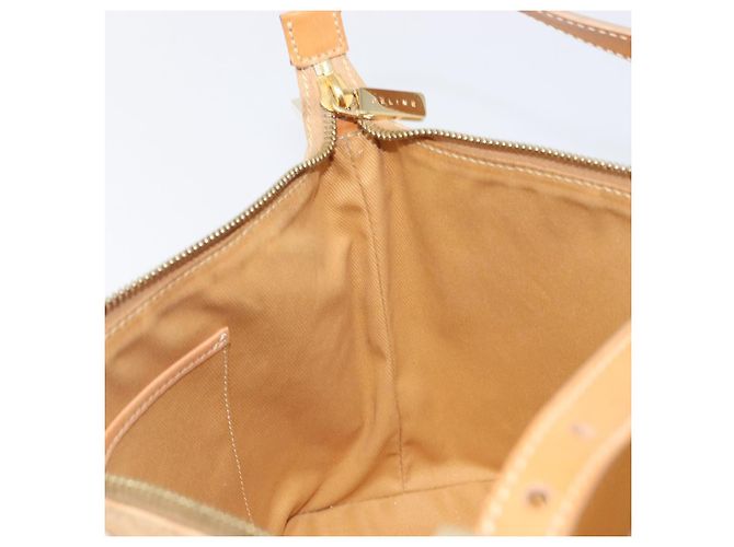 Céline Pouch accessori CELINE Macadam Canvas PVC Leather Beige Gold Auth 206085V D'oro - vista 20