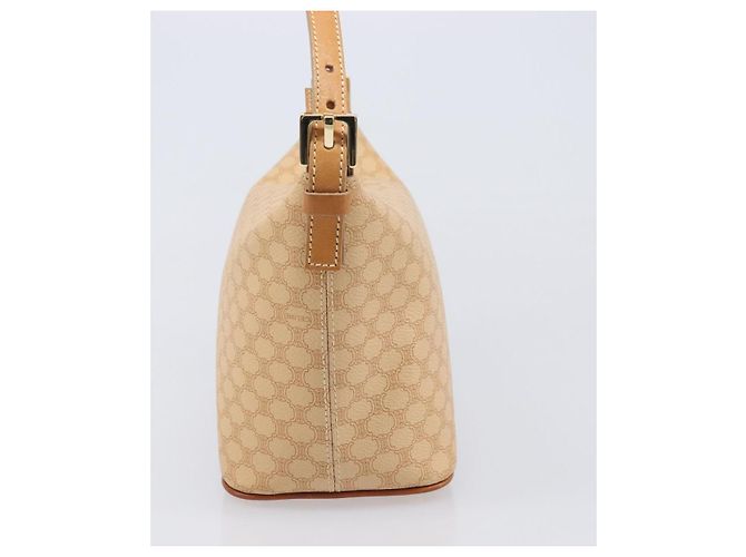 Céline Pouch accessori CELINE Macadam Canvas PVC Leather Beige Gold Auth 206085V D'oro - vista 3