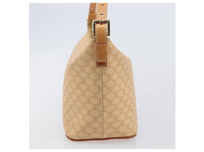 Céline Pouch accessori CELINE Macadam Canvas PVC Leather Beige Gold Auth 206085V D'oro - vista 4