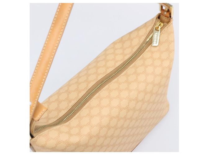 Céline Pouch accessori CELINE Macadam Canvas PVC Leather Beige Gold Auth 206085V D'oro - vista 6