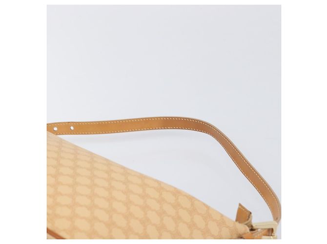 Céline Pouch accessori CELINE Macadam Canvas PVC Leather Beige Gold Auth 206085V D'oro - vista 8