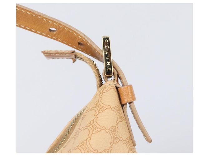 Céline Pouch accessori CELINE Macadam Canvas PVC Leather Beige Gold Auth 206085V D'oro - vista 9