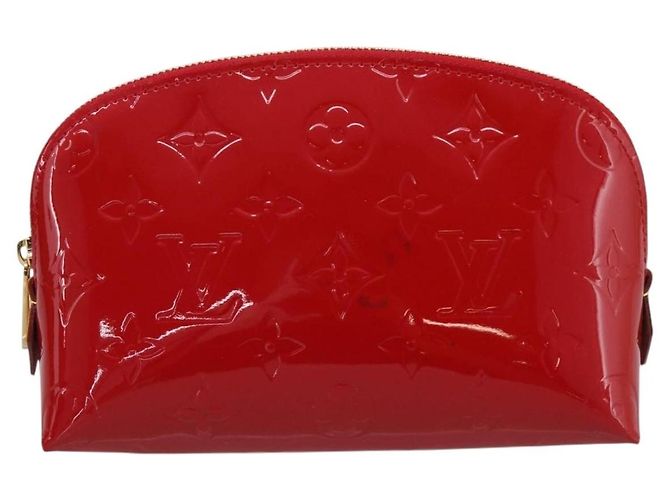 LOUIS VUITTON Monogram Vernis Pochette Cosmetic PM Red M90172 LV Auth mr2955V Rosso - vista 13