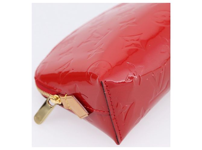 LOUIS VUITTON Monogram Vernis Pochette Cosmetic PM Red M90172 LV Auth mr2955V Rosso - vista 14