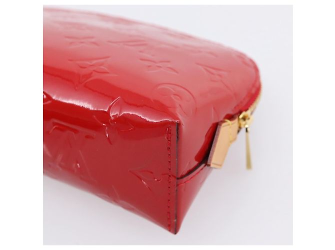 LOUIS VUITTON Monogram Vernis Pochette Cosmetic PM Red M90172 LV Auth mr2955V Rosso - vista 15