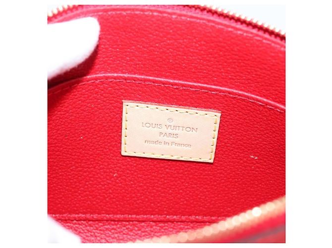 LOUIS VUITTON Monogram Vernis Pochette Cosmetic PM Red M90172 LV Auth mr2955V Rosso - vista 17
