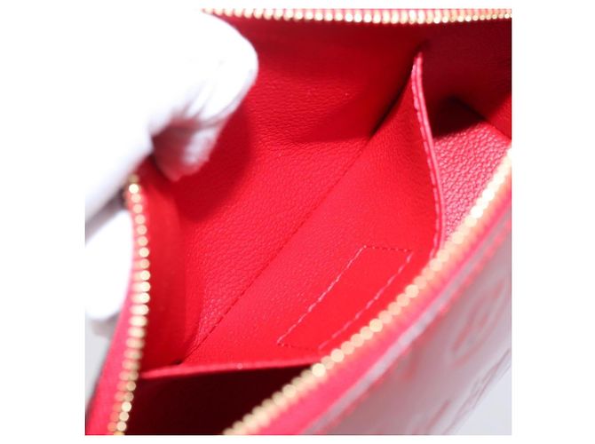LOUIS VUITTON Monogram Vernis Pochette Cosmetic PM Red M90172 LV Auth mr2955V Rosso - vista 20
