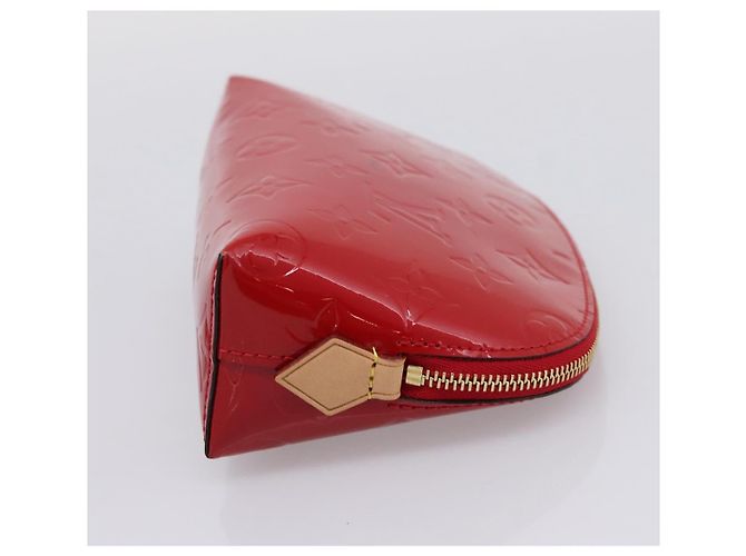 LOUIS VUITTON Monogram Vernis Pochette Cosmetic PM Red M90172 LV Auth mr2955V Rosso - vista 4
