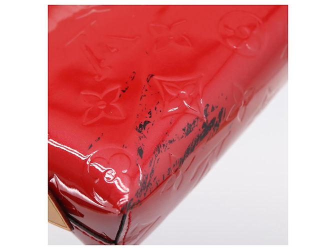 LOUIS VUITTON Monogram Vernis Pochette Cosmetic PM Red M90172 LV Auth mr2955V Rosso - vista 7