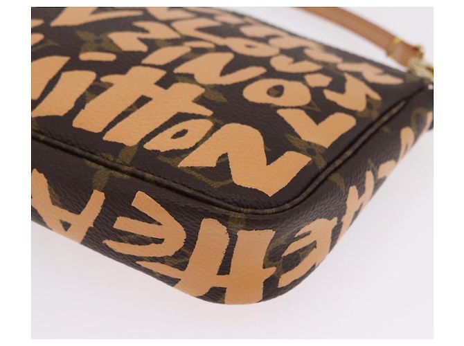 LOUIS VUITTON graffiti Pochette Accessoires Pouch M92193 LV Auth ka6305SAV Naranja - vista 17