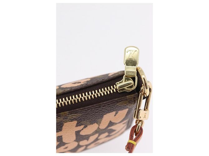 LOUIS VUITTON graffiti Pochette Accessoires Pouch M92193 LV Auth ka6305SAV Naranja - vista 19