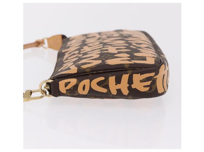 LOUIS VUITTON graffiti Pochette Accessoires Pouch M92193 LV Auth ka6305SAV Naranja - vista 5
