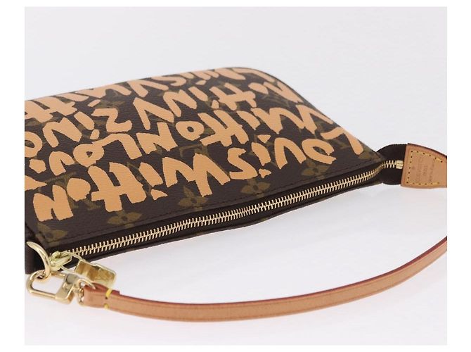 LOUIS VUITTON graffiti Pochette Accessoires Pouch M92193 LV Auth ka6305SAV Naranja - vista 7
