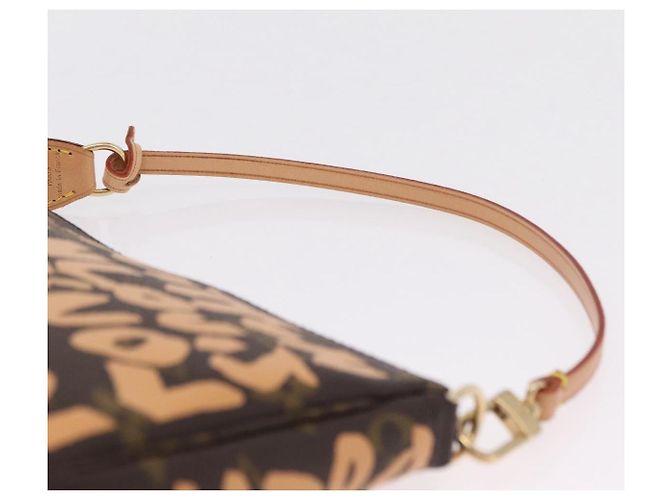 LOUIS VUITTON graffiti Pochette Accessoires Pouch M92193 LV Auth ka6305SAV Naranja - vista 9