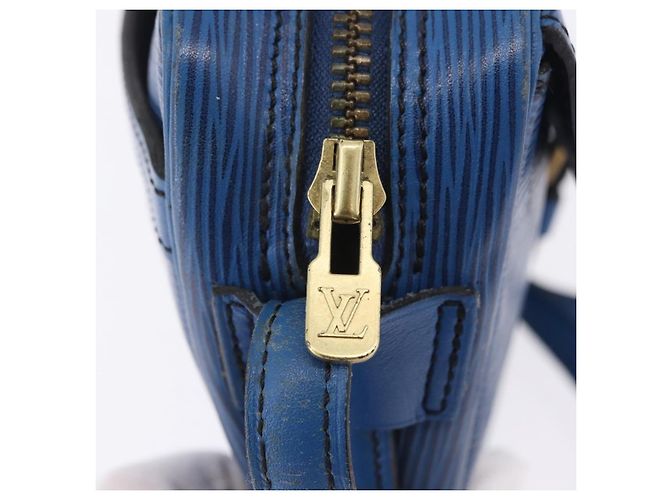 Borsa a tracolla LOUIS VUITTON Epi Jeune Fille MM Blu M52155 LV Auth 202822 - vista 21