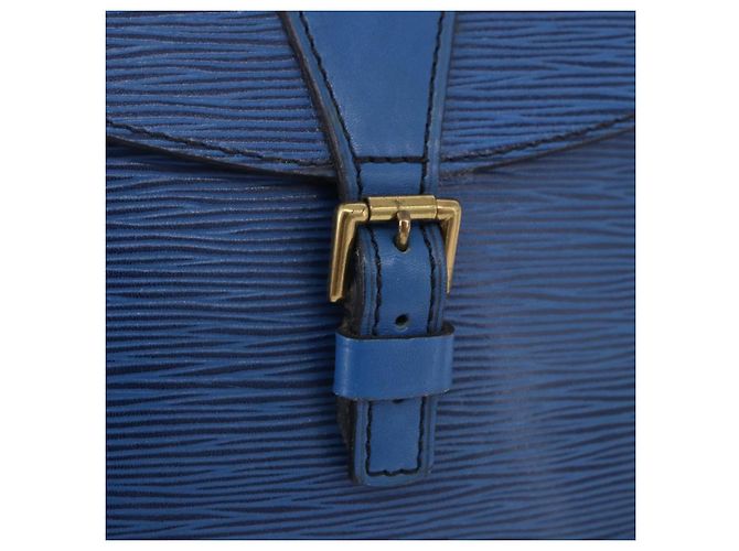 Borsa a tracolla LOUIS VUITTON Epi Jeune Fille MM Blu M52155 LV Auth 202822 - vista 22