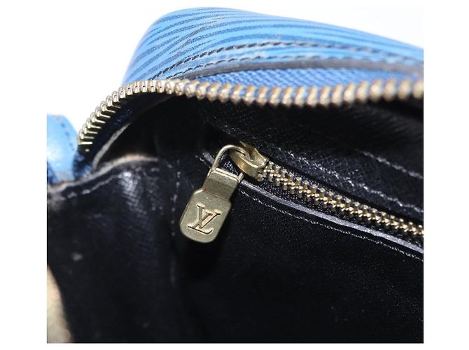 Borsa a tracolla LOUIS VUITTON Epi Jeune Fille MM Blu M52155 LV Auth 202822 - vista 26