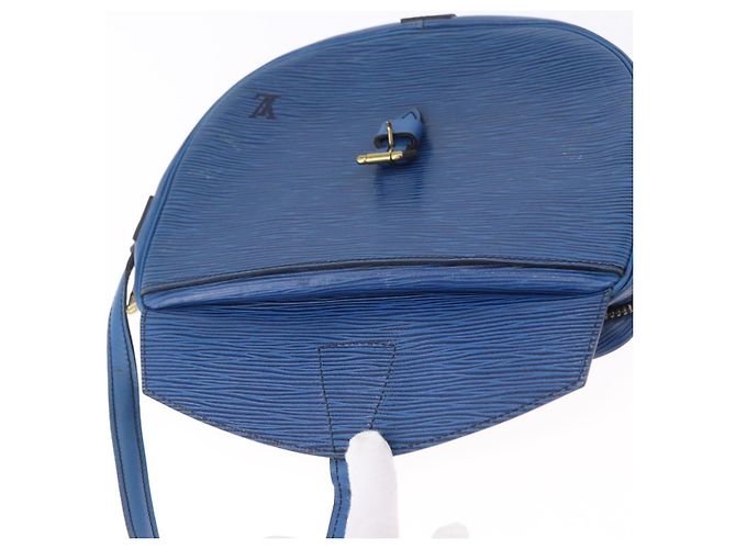 Borsa a tracolla LOUIS VUITTON Epi Jeune Fille MM Blu M52155 LV Auth 202822 - vista 28