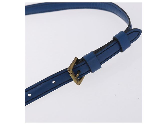 Borsa a tracolla LOUIS VUITTON Epi Jeune Fille MM Blu M52155 LV Auth 202822 - vista 9