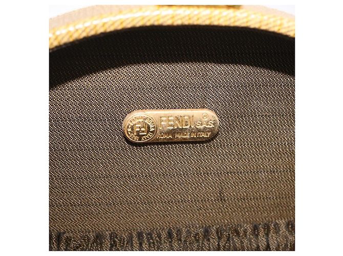 FENDI Handtasche Leder 2way Beige Gold Auth ka6408 Golden - Ansicht 11
